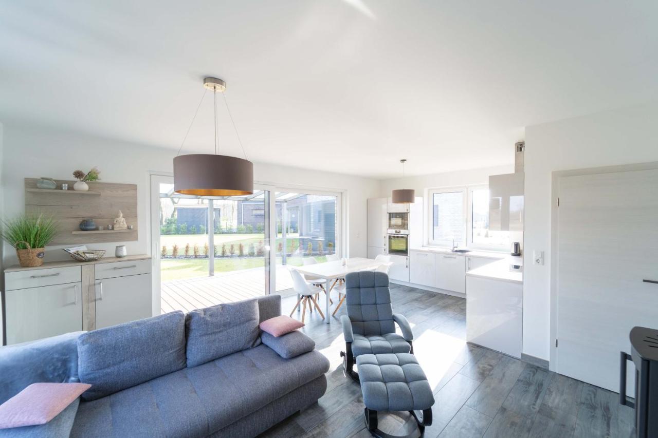 Ferienhaus Seeblick am Harkebrügger See mit Sauna und Kamin Barssel  Exterior foto